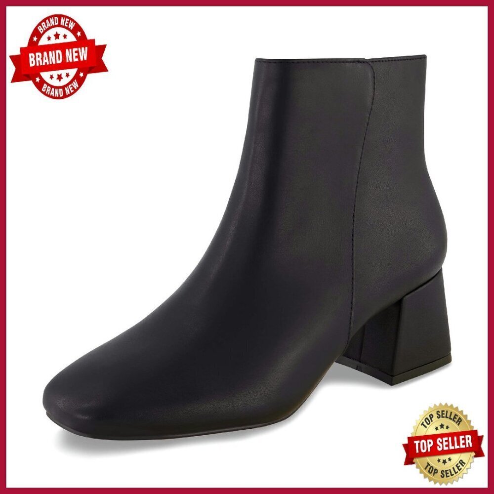 Women's Ankle Boots with Memory Foam, Side Zipper, 2-Inch Heel